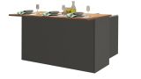 Isola centrale cucina design 155x90x90h cm antracite e rovere - Tartaro