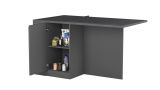 Isola cucina grande multifunzione 160x90x90h cm antracite e ardesia - Abern