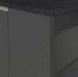 Isola cucina grande multifunzione 160x90x90h cm antracite e ardesia - Abern