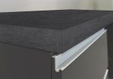 Isola cucina grande multifunzione 160x90x90h cm antracite e ardesia - Abern