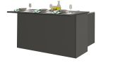 Isola cucina minimal con ante 155x90x90h cm antracite e ardesia - Tartaro