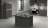 Isola cucina minimal con ante 155x90x90h cm antracite e ardesia - Tartaro