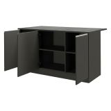 Isola cucina minimal con ante 155x90x90h cm antracite e ardesia - Tartaro