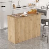 Isola da Cucina Marrone Rovere 2 Ripiani 4 Vani 120x60x88h cm, 2 Ante - Corsico