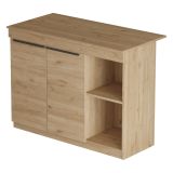 Isola da Cucina Marrone Rovere 2 Ripiani 4 Vani 120x60x88h cm, 2 Ante - Corsico