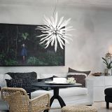 Lampada a Sospensione Bianco Materiale Struttura in Vetro, - Buscemi