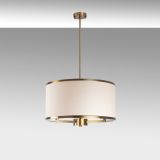 Lampada a Sospensione Bianco oro 942flg1371 Colore Struttura oro - Rovegno