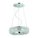 Lampada a sospensione, Lampadario, Luminare sospeso, Lampada a pendente, 40x40h25 cm, Trasparente