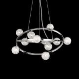 Lampada a sospensione, Lampadario, Luminare sospeso, Lampada a pendente, 61x61h36 cm, Cromo