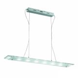 Lampada a sospensione, Lampadario, Luminare sospeso, Lampada a pendente, 80x12h15 cm, Cromo