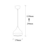 Lampada a Sospensione Nero Marrone Rame 892opv1753 Colore Struttura Marrone - Valbruna
