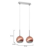 Lampada a Sospensione Rosso, - Burgondi