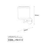 Lampada da Parete Beige oro Attacco e 27 max 40 w Indoor, Colore Struttura oro - Ferriere