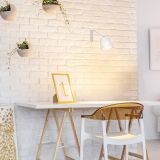 Lampada da Parete Bianco Materiale Aplique in Metallo, - Grosio