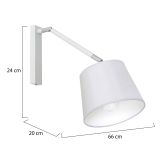 Lampada da Parete Bianco Materiale Aplique in Metallo, - Grosio