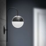 Lampada da Parete Nero Bianco Necessaria 1 Lampadina Attacco e14, Indoor - Haines