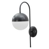 Lampada da Parete Nero Bianco Necessaria 1 Lampadina Attacco e14, Indoor - Haines