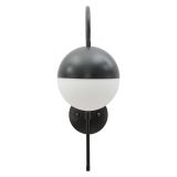 Lampada da Parete Nero Bianco Necessaria 1 Lampadina Attacco e14, Indoor - Haines