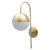 Lampada da Parete oro Bianco Necessaria 1 Lampadina Attacco e14, Indoor - Haines