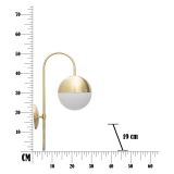 Lampada da Parete oro Bianco Necessaria 1 Lampadina Attacco e14, Indoor - Haines