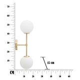 Lampada da Parete oro Bianco Necessarie 2 Lampadine Attacco e14, Indoor - Taroud