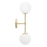 Lampada da Parete oro Bianco Necessarie 2 Lampadine Attacco e14, Indoor - Taroud