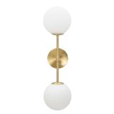 Lampada da Parete oro Bianco Necessarie 2 Lampadine Attacco e14, Indoor - Taroud