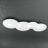 Lampada da Soffitto Bianco Materiale Struttura in Vetro, Made in Italy - Petrizzi