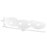 Lampada da Soffitto Bianco Materiale Struttura in Vetro, Made in Italy - Petrizzi