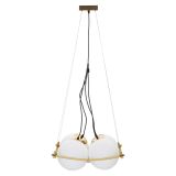 Lampada da Soffitto oro Bianco Necessarie 4 Lampadine Colore Struttura Bianco, Materiale Struttura in Vetro - Dariniti