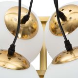 Lampada da Soffitto oro Bianco Necessarie 4 Lampadine Colore Struttura Bianco, Materiale Struttura in Vetro - Dariniti