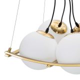 Lampada da Soffitto oro Bianco Necessarie 4 Lampadine Colore Struttura Bianco, Materiale Struttura in Vetro - Dariniti