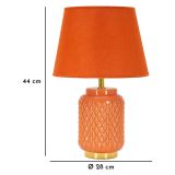 Lampada da Tavolo Arancione oro Necessaria 1 Lampadina Attacco e27, Paralume - Cordov