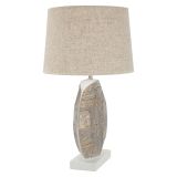 Lampada da Tavolo Beige oro Necessaria 1 Lampadina Attacco e27, Paralume - Fale