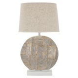 Lampada da Tavolo Beige oro Necessaria 1 Lampadina Attacco e27, Paralume - Fale