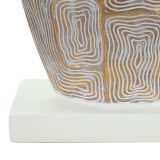 Lampada da Tavolo Beige oro Necessaria 1 Lampadina Attacco e27, Paralume - Falekaza
