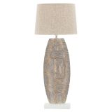 Lampada da Tavolo Beige oro Necessaria 1 Lampadina Attacco e27, Paralume - Falekaza