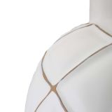 Lampada da Tavolo Bianco Beige Necessaria 1 Lampadina Attacco e27, Paralume - Baha