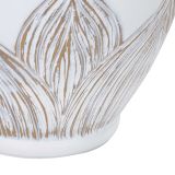 Lampada da Tavolo Bianco Beige Necessaria 1 Lampadina Attacco e27, Paralume - Batabaga