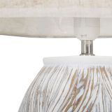Lampada da Tavolo Bianco Beige Necessaria 1 Lampadina Attacco e27, Paralume - Batabaga