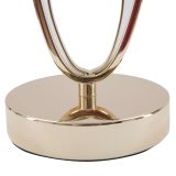 Lampada da Tavolo Bianco Crema oro Necessaria 1 Lampadina Attacco e27, Paralume - Kars