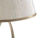 Lampada da Tavolo Bianco Crema oro Necessaria 1 Lampadina Attacco e27, Paralume - Kars