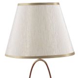 Lampada da Tavolo Bianco Crema oro Necessaria 1 Lampadina Attacco e27, Paralume - Kars