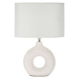 Lampada da Tavolo Bianco Necessaria 1 Lampadina Attacco e14, Paralume - Mirny