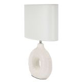 Lampada da Tavolo Bianco Necessaria 1 Lampadina Attacco e14, Paralume - Mirny