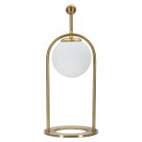 Lampada da Tavolo Bianco Opaco oro Necessaria 1 Lampadina Attacco e14, Interruttore Manuale - Andong