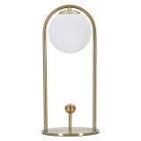 Lampada da Tavolo Bianco Opaco oro Necessaria 1 Lampadina Attacco e14, Interruttore Manuale - Kizhi