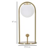 Lampada da Tavolo Bianco Opaco oro Necessaria 1 Lampadina Attacco e14, Interruttore Manuale - Kizhi