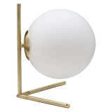 Lampada da Tavolo Bianco Opaco oro Necessaria 1 Lampadina Attacco e14, Interruttore Manuale - Paraty