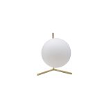 Lampada da Tavolo Bianco Opaco oro Necessaria 1 Lampadina Attacco e14, Interruttore Manuale - Paraty